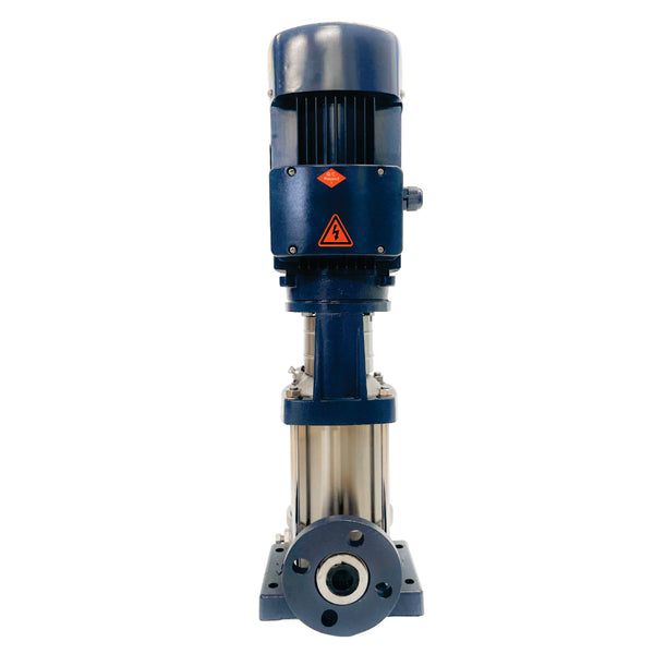 Pvs 1-17. Vertical Multistage Pump, 2 hp, 230v, 100 % Cooper Winding, 367 ft Max Head, 8.8gpm Max Flow, 304 Stainless Steel Shaft, Thermal Protector, Cast Iron Body Pump, SCHRAIBERPUMP.