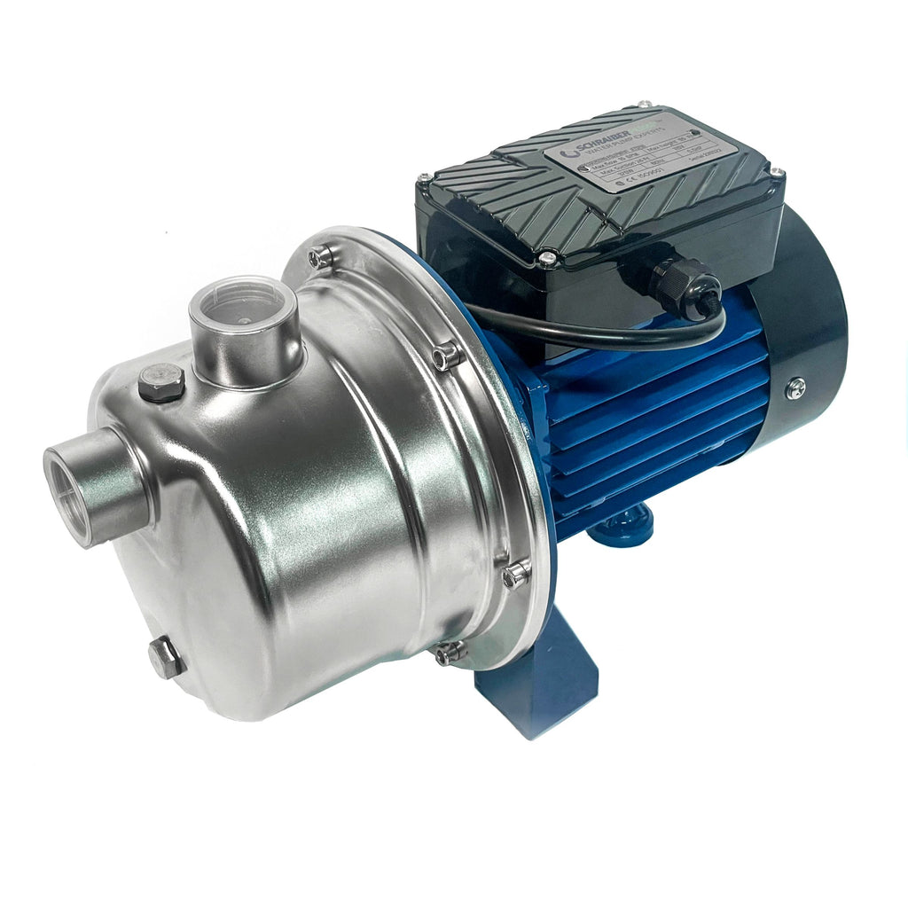JET050s Shallow Well Jet Pump, Self Priming, Stainless Steel Body Pump, 0.5 Hp, 115 V, Cooper Winding, 59ft Head, 15gpm Flow, 304 S. Steel Shaft