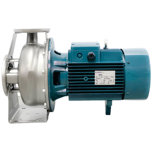 PZ 32-200/40. Stainless Steel Centrifugal Pump, 5.5 hp, 230/400V, Cooper Winding, 171ft Head, 106Gpm Flow, Stainless Steel Shaft, S. Steel Impeller