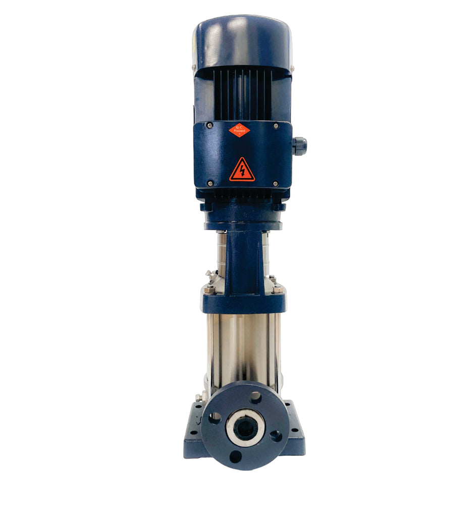 Pvs 4-12. Vertical Multistage Pump, 5.5hp, 230v, 100 % Cooper Winding, 315ft Max Head, 35.2 gpm Max Flow, 304 Stainless Steel Shaft, Thermal Protector, Cast Iron Body Pump, SCHRAIBERPUMP.
