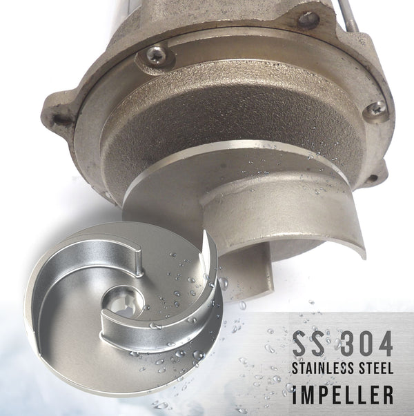 GALIM SEW10011A Sewage pump 1 Hp 115v, 96gpm, flap valve built in, 304 s. steel casing, s. steel impeller, 2