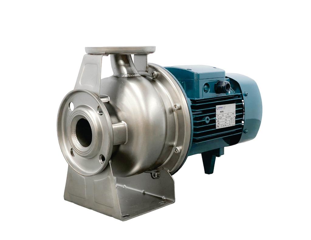 PZ 32-160/22. Stainless Steel Centrifugal Pump Monoblock, 3 hp, 230/400V, 100% Cooper Winding, 112ft Max Head, 88Gpm Max Flow, 304 Stainless Steel